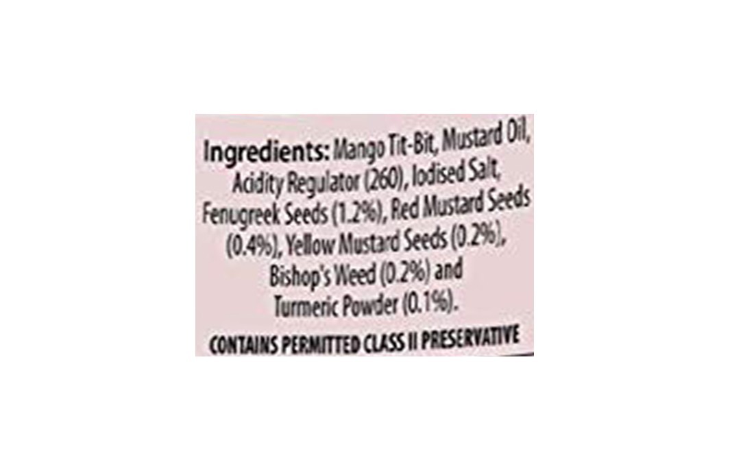 DNV Mango Pickle    Plastic Jar  1 kilogram